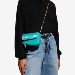 Palm Angels🏝️Crash Mini Beaded Flap Shoulder Bag.